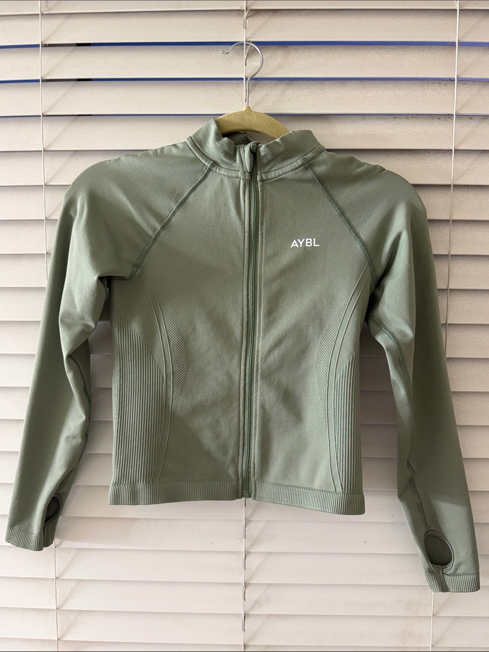 AYBL Sage Green Full-Zip Bomber Jacket